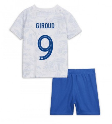 Frankrig Olivier Giroud #9 Udebanesæt Børn VM 2022 Kort ærmer (+ korte bukser)